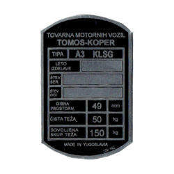 Tablica ID Tomos A3 KLSG